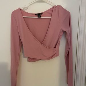 Victoria’s Secret Pink Wraparound Long Sleeve Top Size S